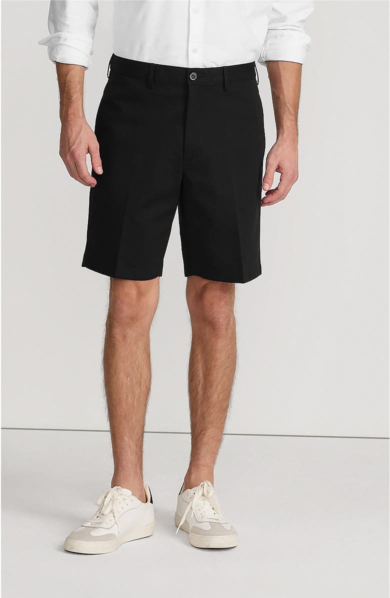 Lands' End Big 9" Traditional Fit No Iron Chino Shorts, Main, color, Black