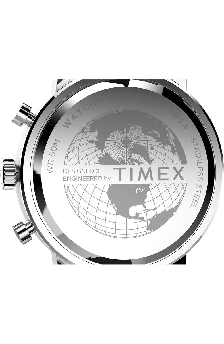 Timex<sup>®</sup> Midtown Chronograph Silicone Strap Watch, 40mm, Alternate, color, 