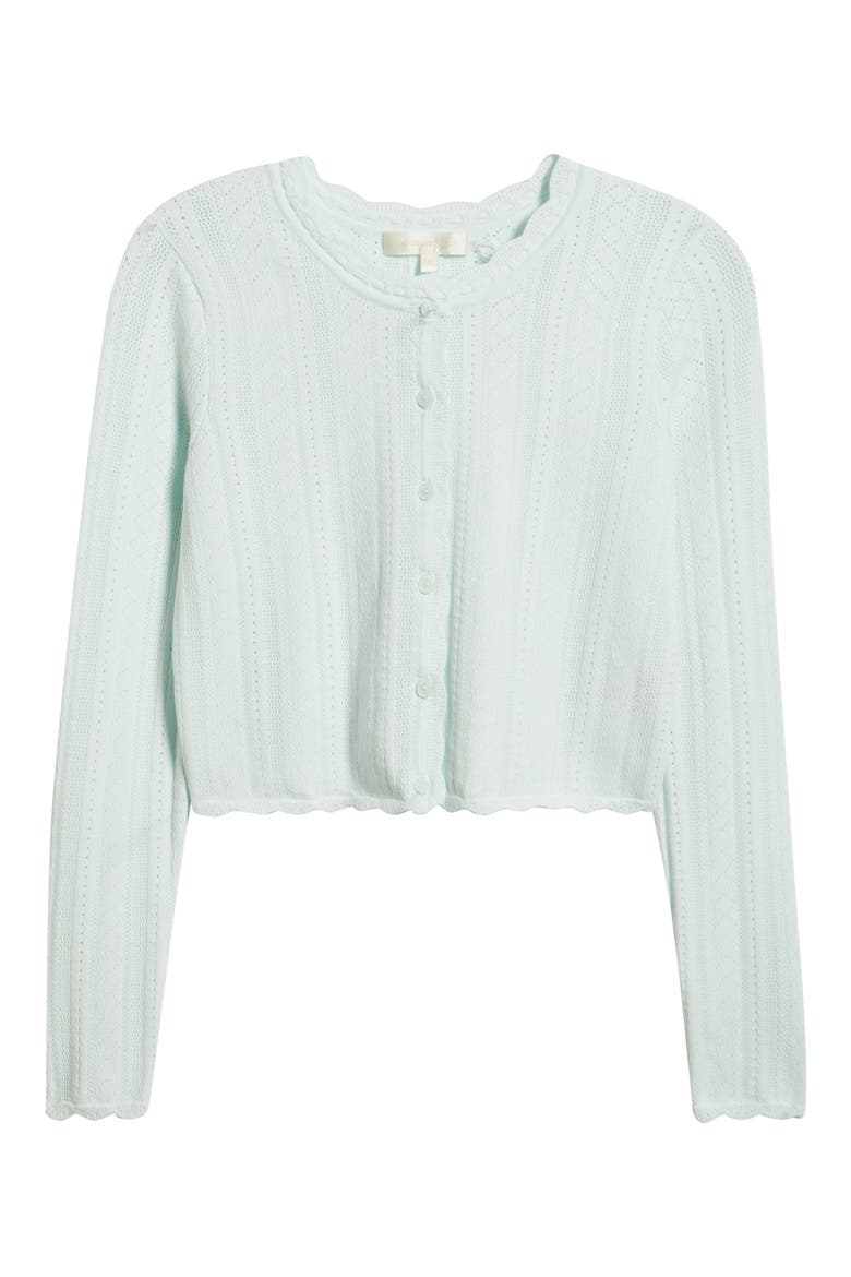 Nadiya Pointelle Cardigan, Main, color, DUSTY LAGOON