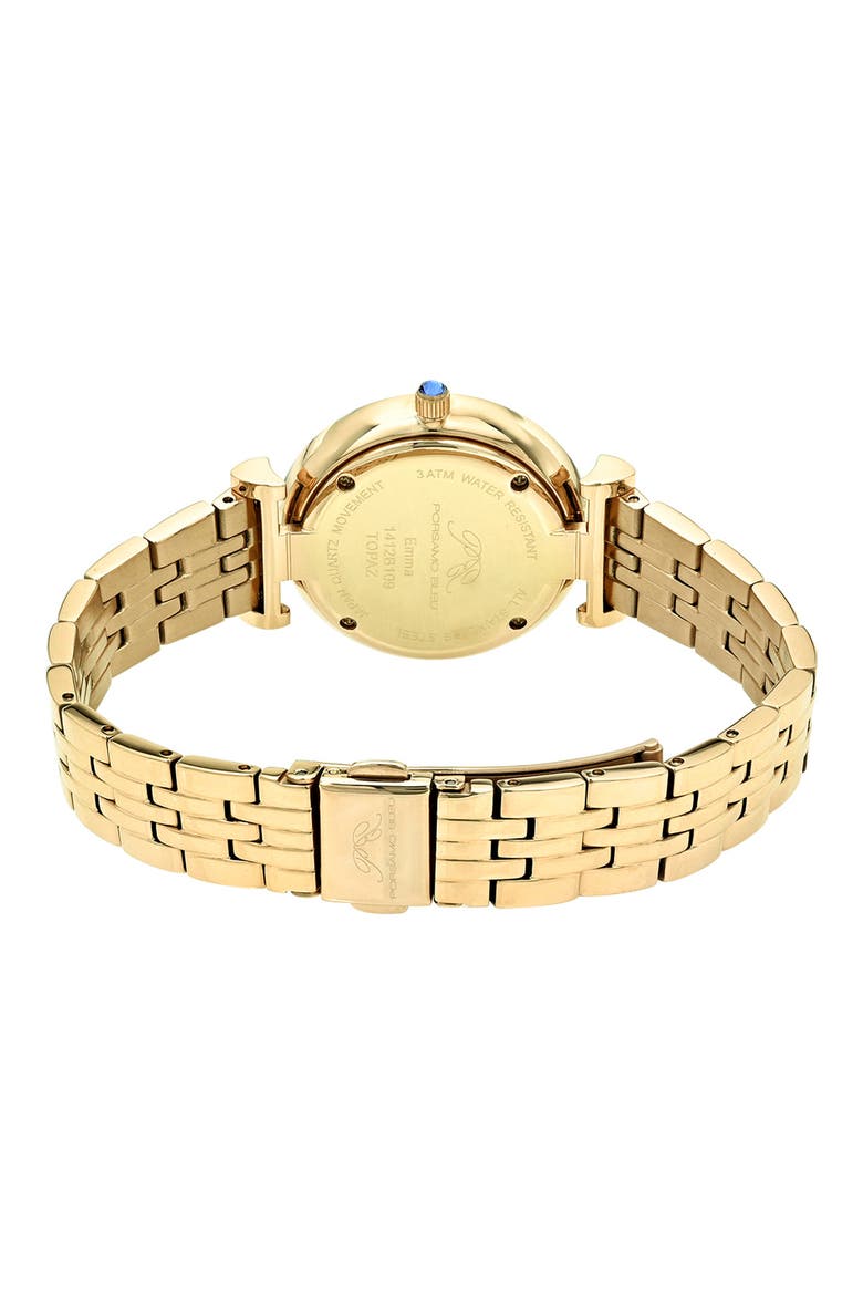 Emma Mother-of-Pearl Dial Bracelet Watch, Alternate, color, IRIDESCENT/ GOLD