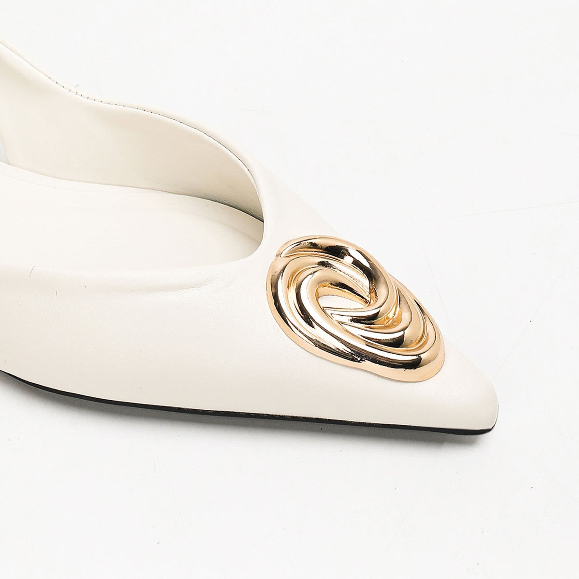 Valentina Slingback Flat, Alternate, color, White