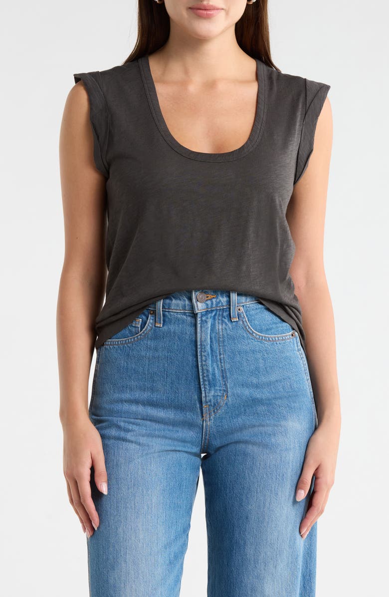 Veronica Beard Arion Muscle T-Shirt, Main, color, Charcoal