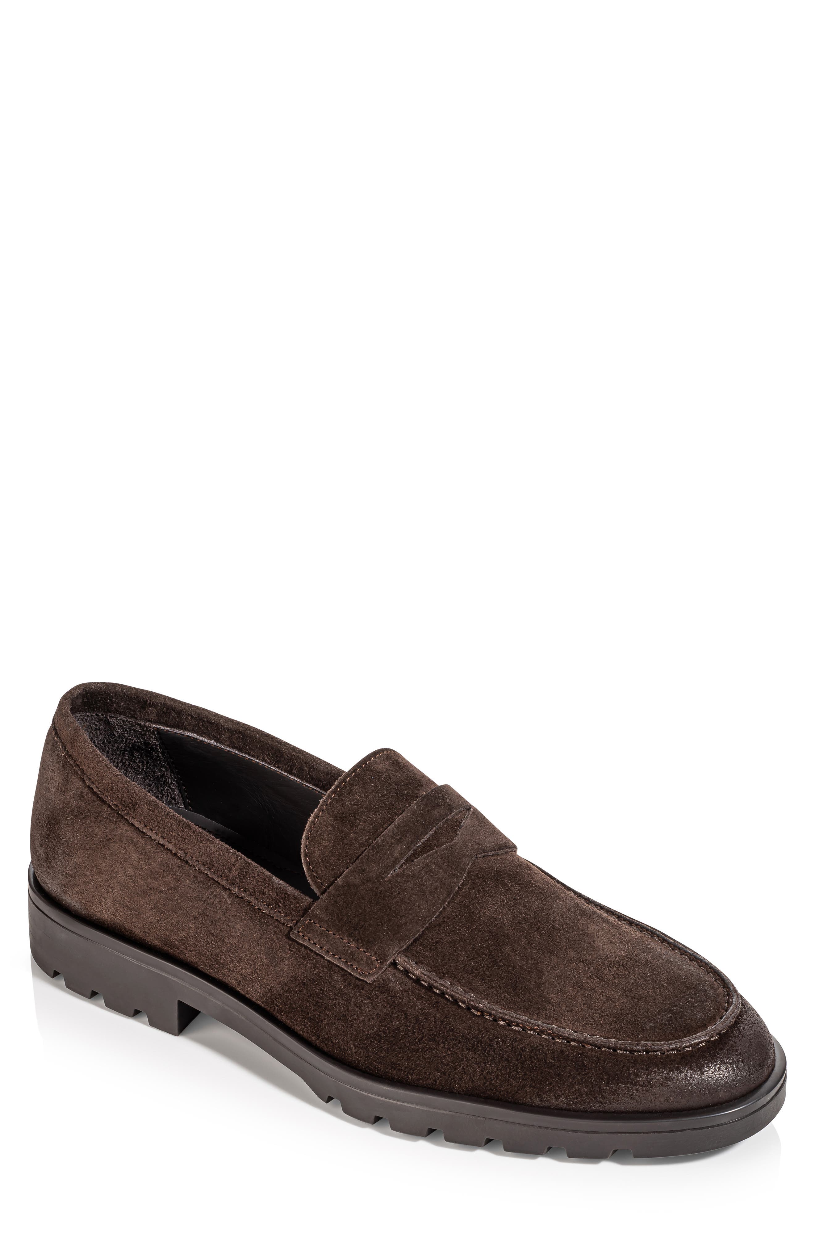 Norton Penny Loafer, Main, color, WAXED SUEDE MOKA