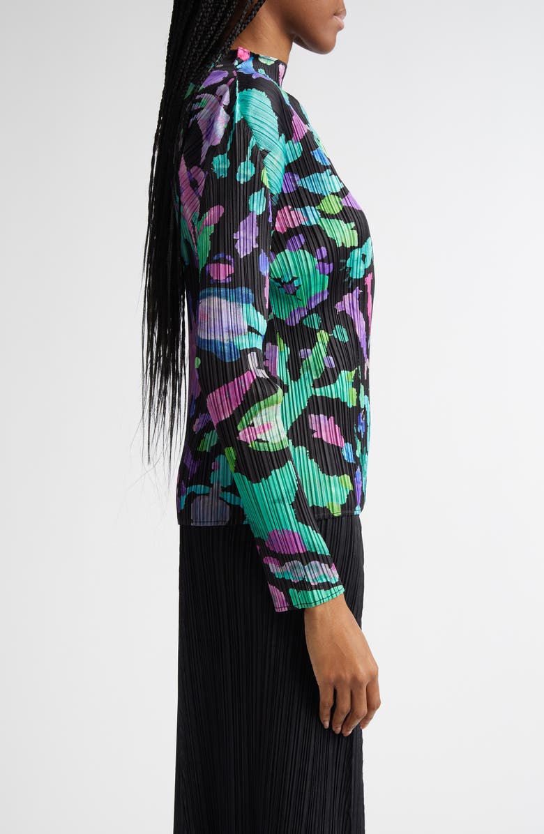 Pleats Please Issey Miyake Dance with New Friends Pleated Long Sleeve Top, Alternate, color, 
