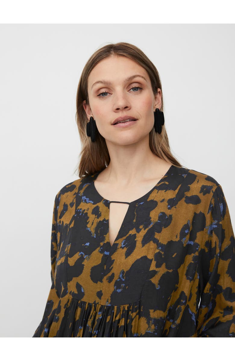 Masai Copenhagen MaNadyne V-Neck A-Shape Midi Dress, Alternate, color, Breen