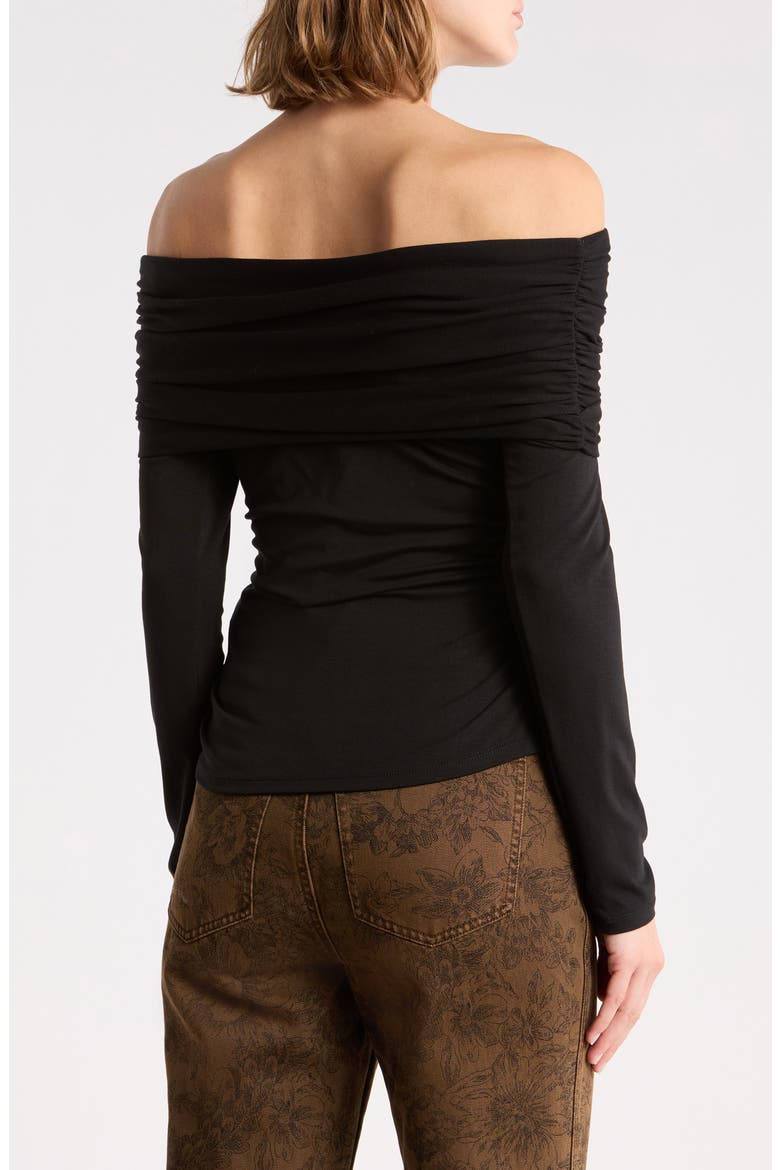 Chaiya Off the Shoulder Top, Alternate, color, BLACK
