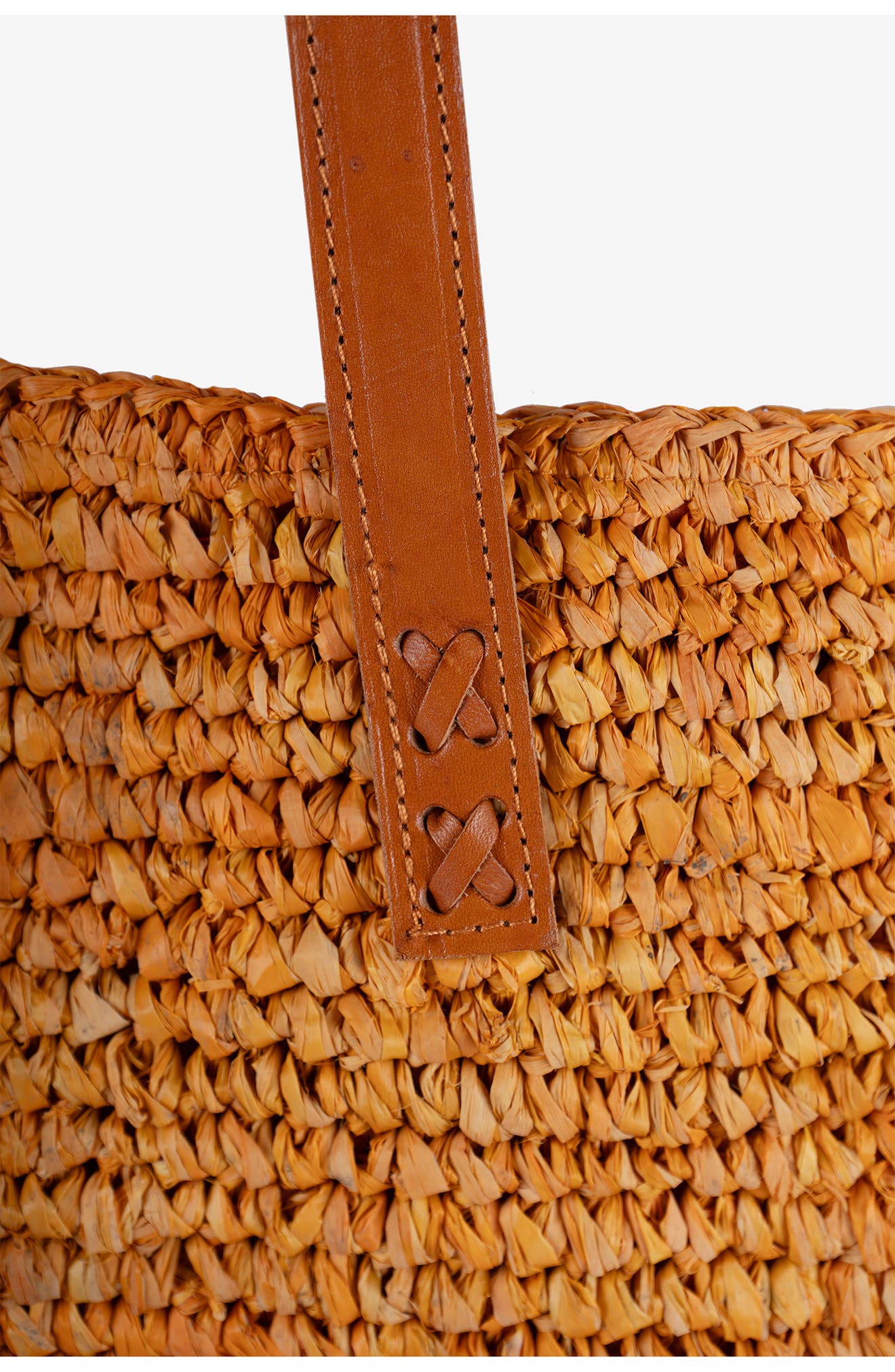 Hamptons Raffia Tote, Alternate, color, ORANGE