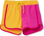 Lands' End Girls Colorblock Board Shorts