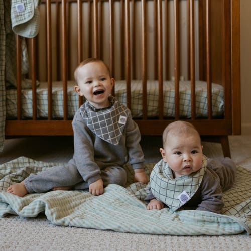 Parker Baby Co. Bandana Bib Set In Clay