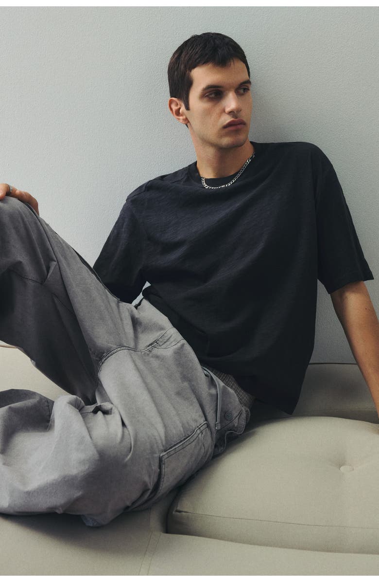 H&M Oversized-fit t-shirt, Main, color, Black