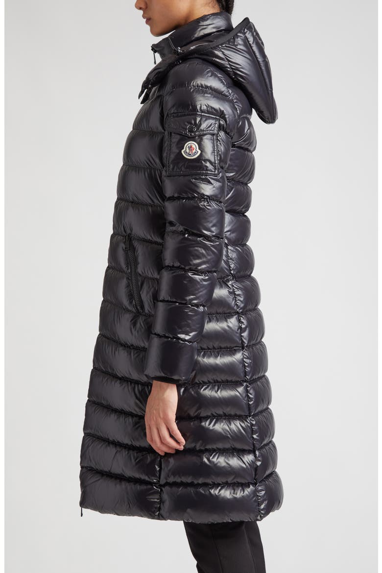 Moka Quilted Down Long Parka, Alternate, color, BLACK