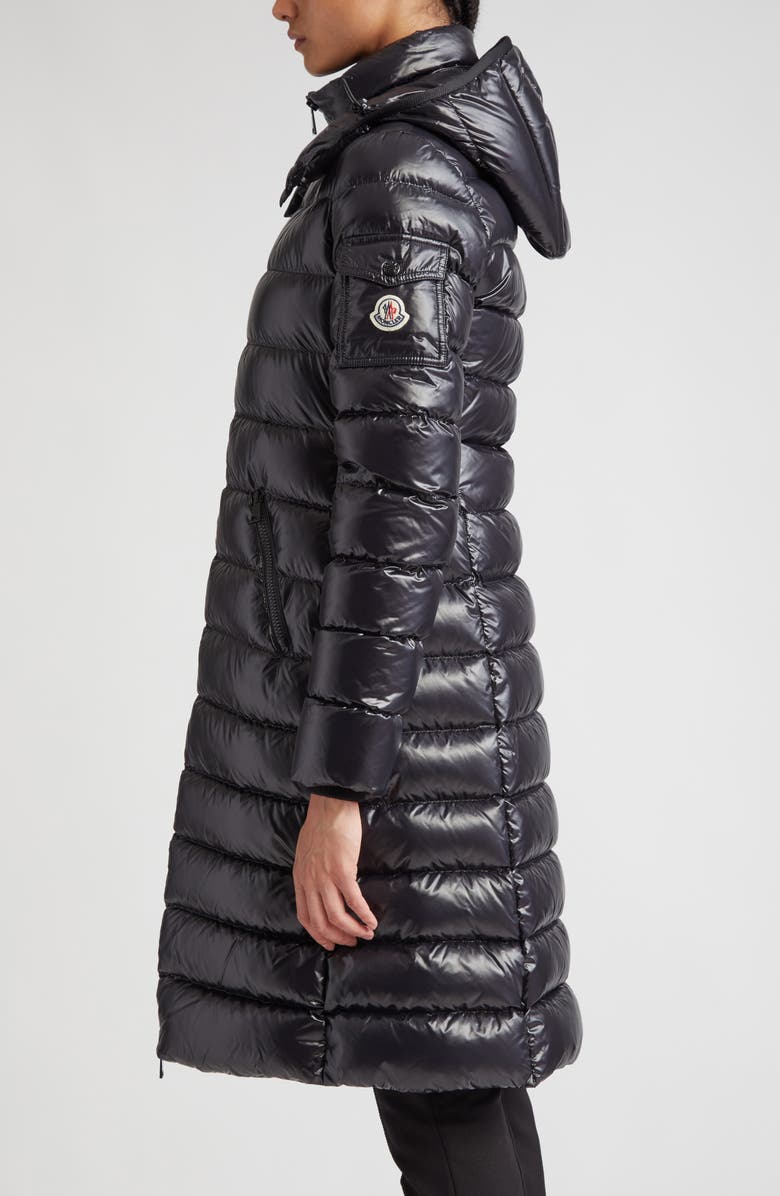 Moncler Moka Quilted Down Long Parka, Alternate, color, Black