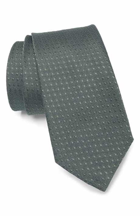 Dot Cotton & Silk Blend Tie