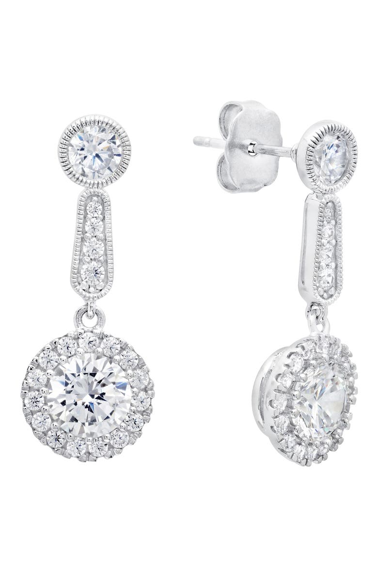 Andrew Prince Drop Earrings, Main, color, PLATINUM