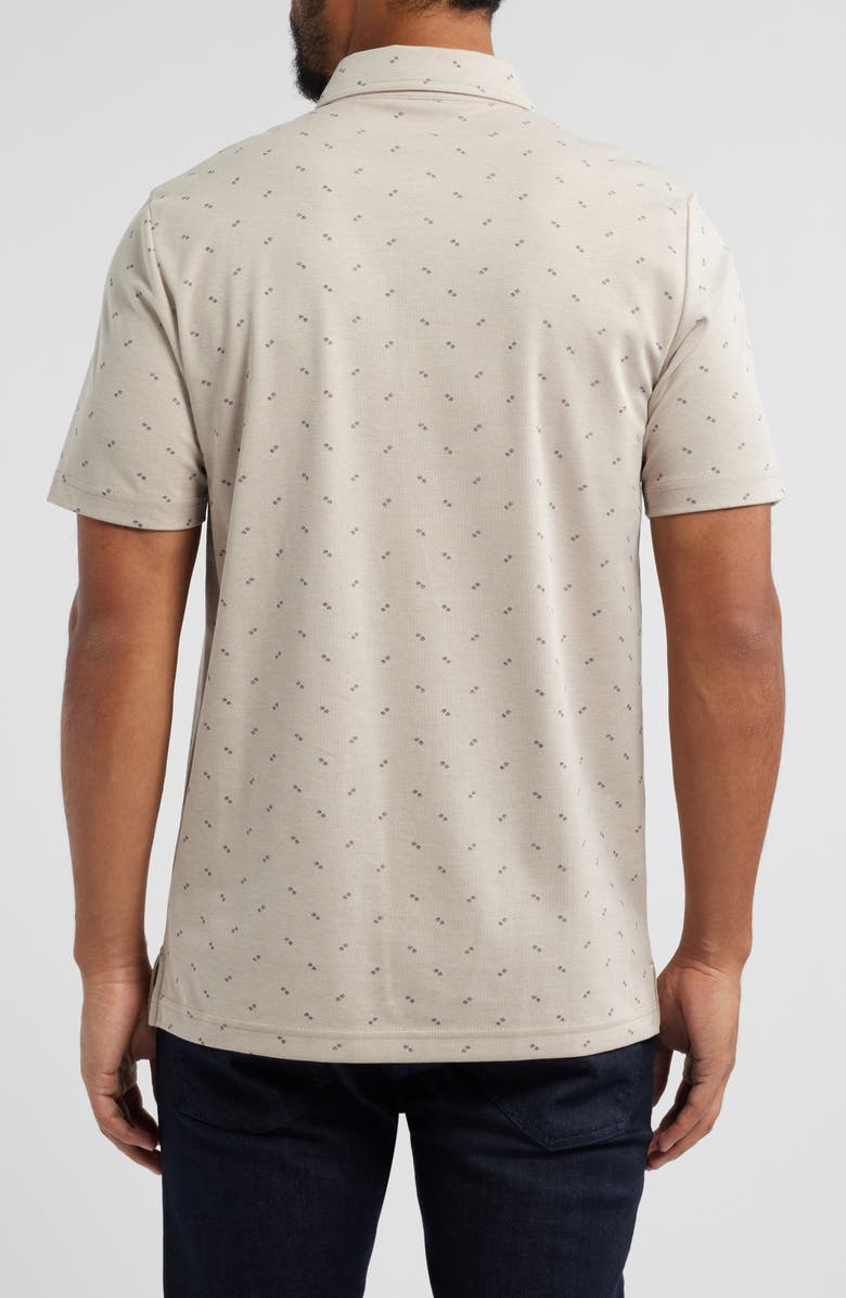 TravisMathew Canyon Hike Dot Print Polo, Alternate, color, Oxford Tan