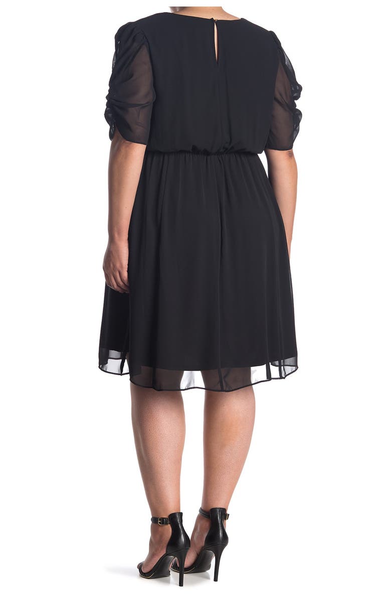 Julia Jordan V-Neck Chiffon Dress, Alternate, color, 