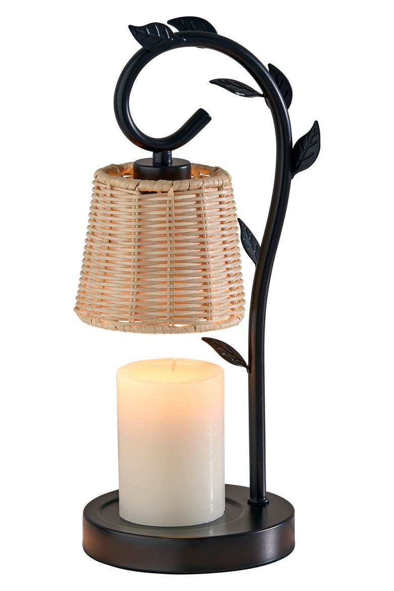 Ivy Candle Warmer Lamp, Alternate, color, BLACK