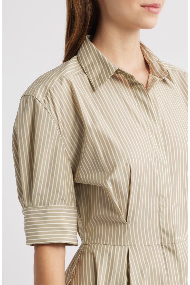 Aiden Stripe Poplin Maxi Shirtdress, Alternate, color, BEIGE STRIPE