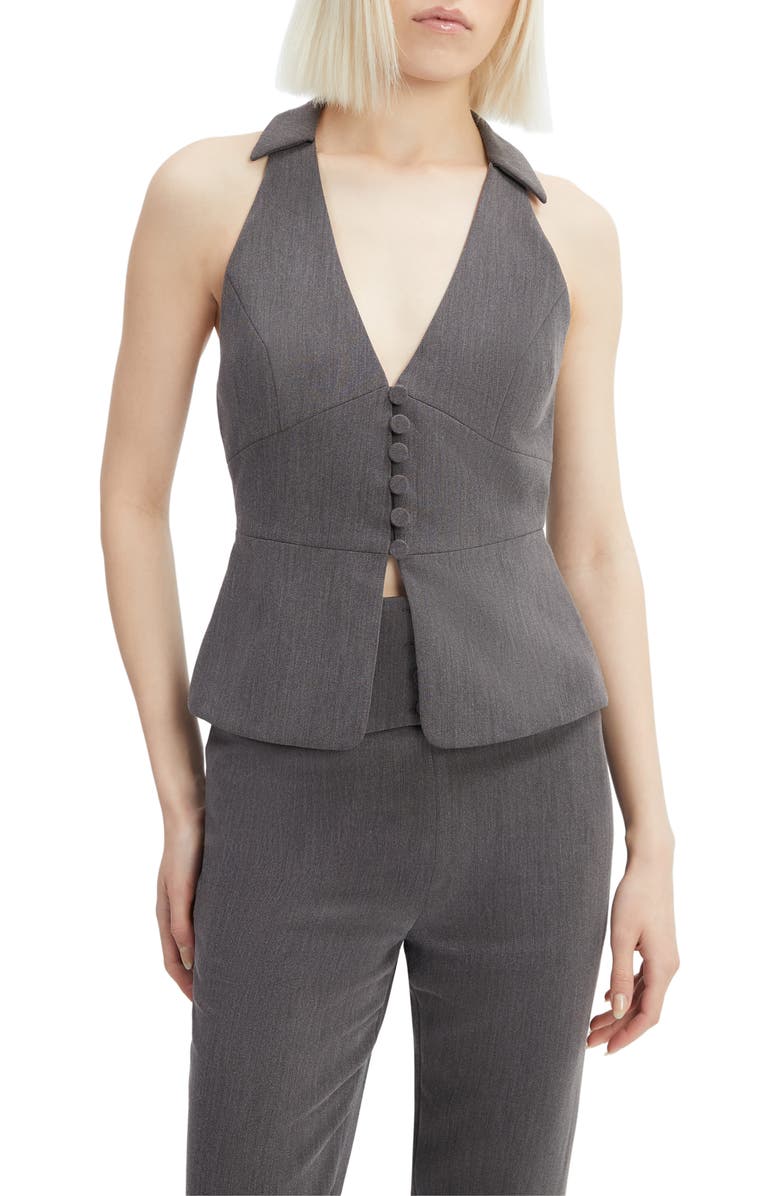 Bardot Cohan Fitted Vest, Main, color, Grey