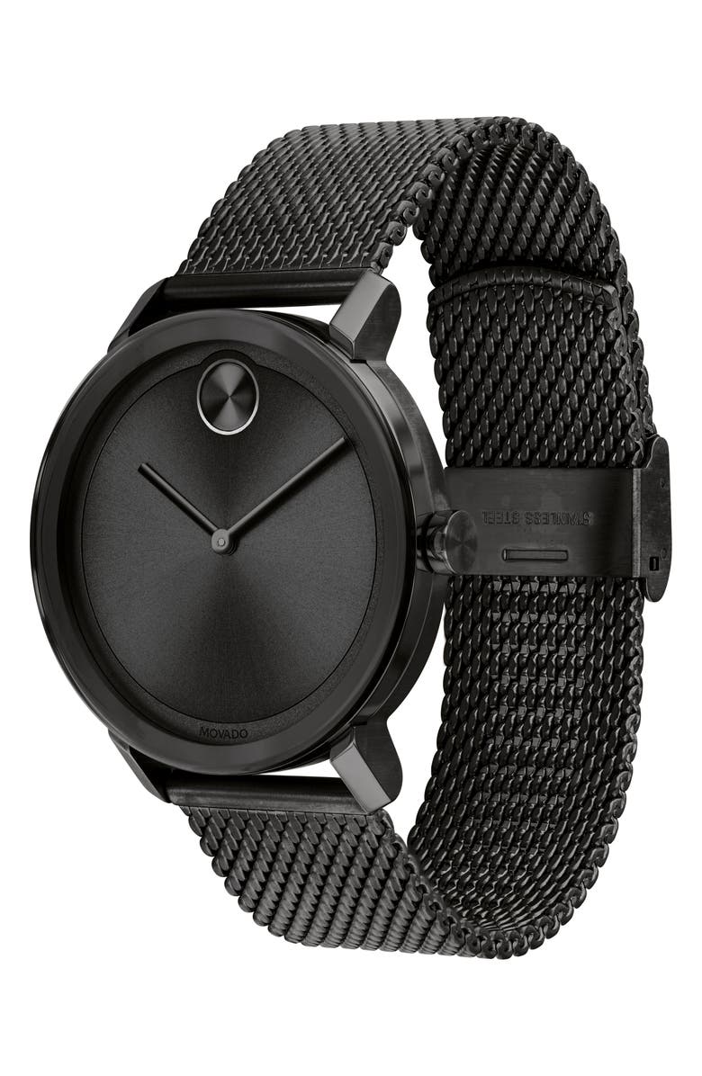 Movado Bold Evolution Mesh Bracelet Watch, 40mm, Alternate, color, 