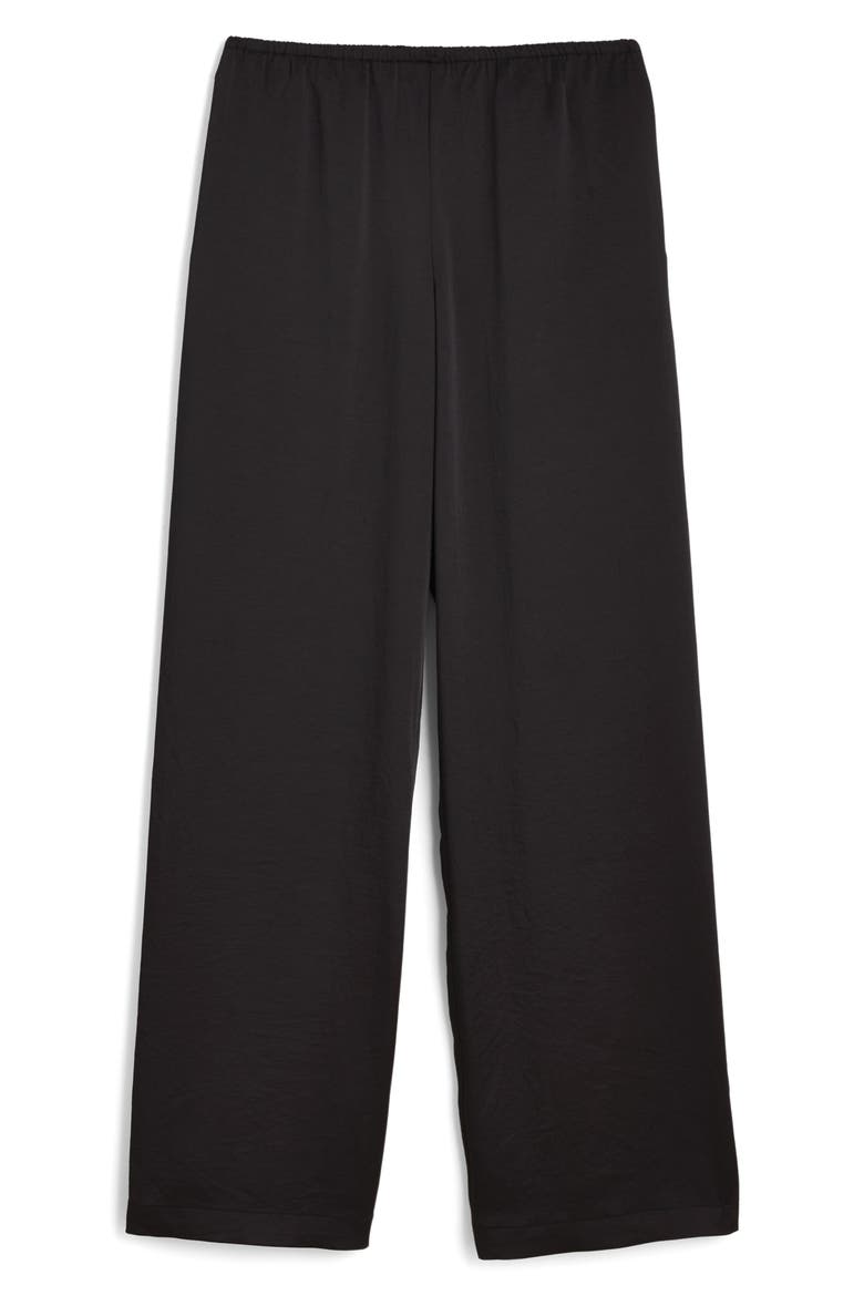 Devon Satin Pants, Alternate, color, JET BLACK