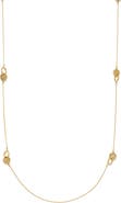 Tory Burch Icon Pavé Interlocking Station Necklace