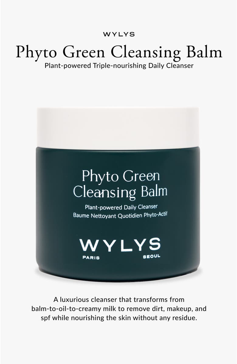 WYLYS Phyto Green Cleansing Balm & Sage Verte Makeup Bag, Alternate, color, Green