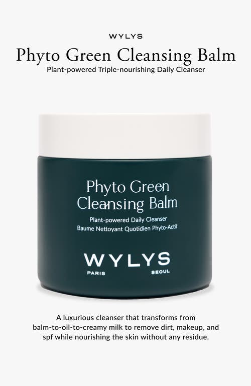 Wylys Phyto Green Cleansing Balm & Sage Verte Makeup Bag In Green