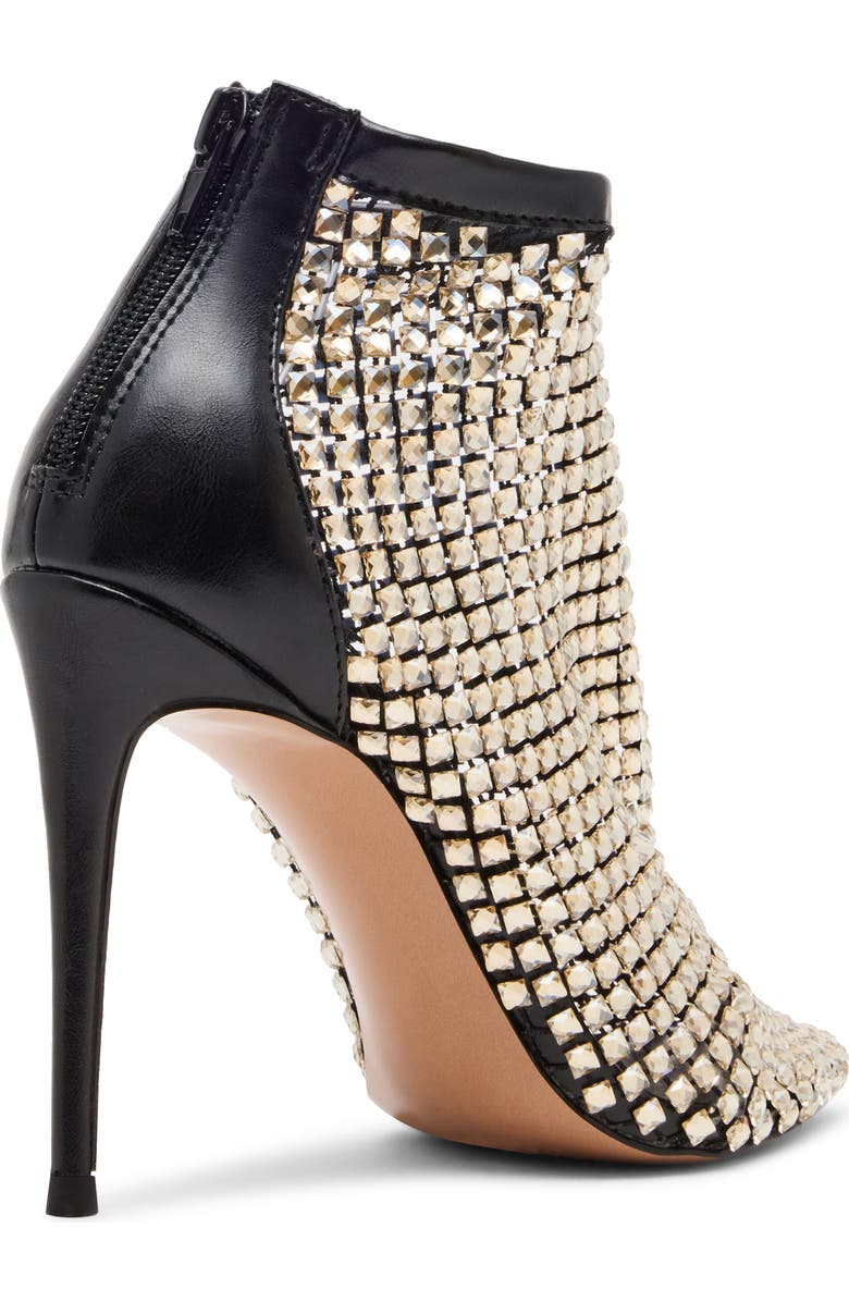 Steve Madden Dancin' Crystal Mesh Pointed Toe Bootie, Alternate, color, Gold Multi
