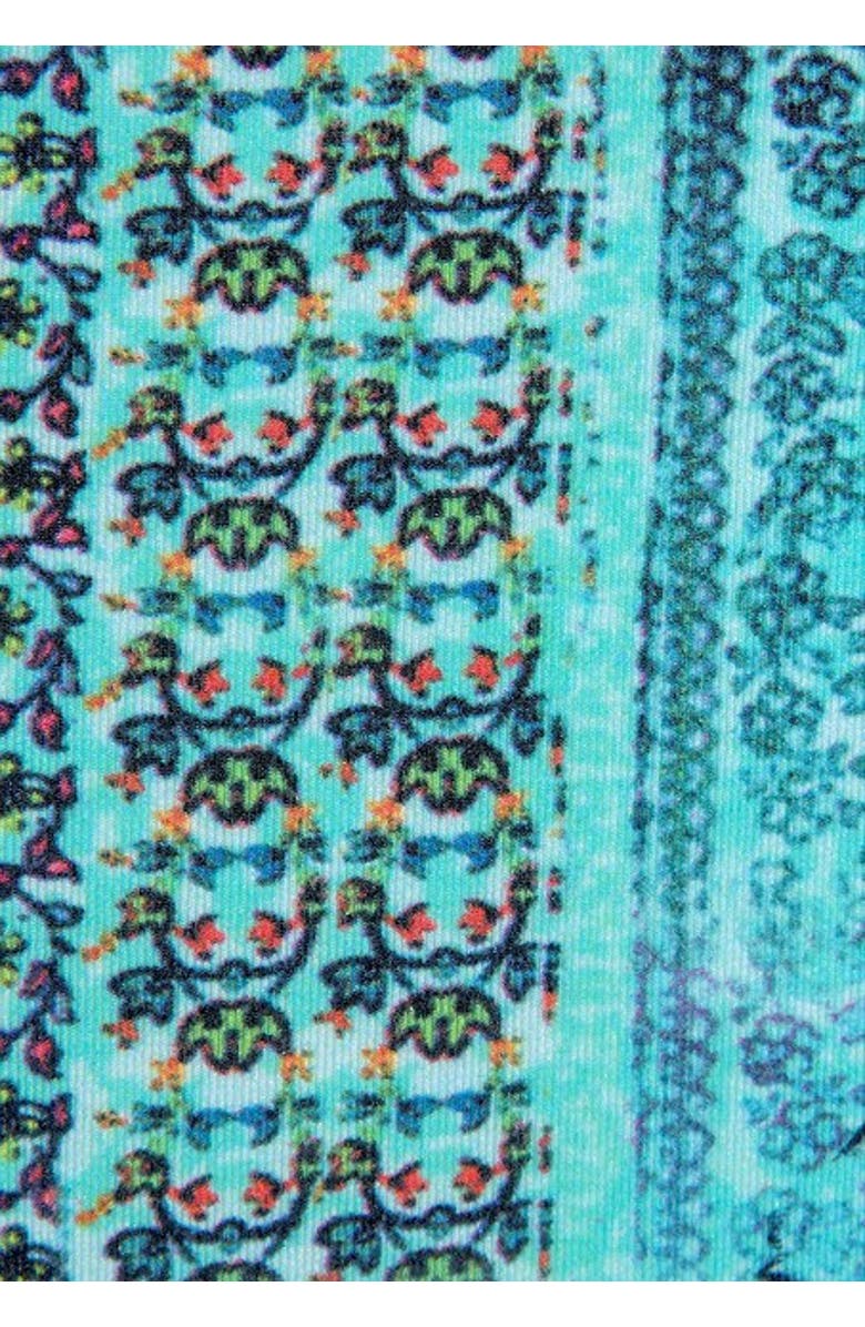 LASCANA Wire Bandeau Bikini Top Size 38D, Alternate, color, Teal Print