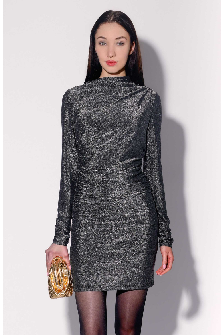 Camilla Dress, Main, color, Shimmer Black