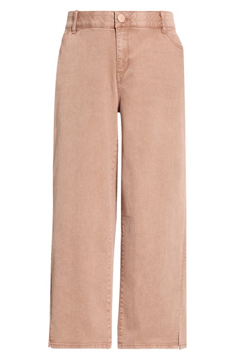 Sam Side Slit High Waist Wide Leg Jeans