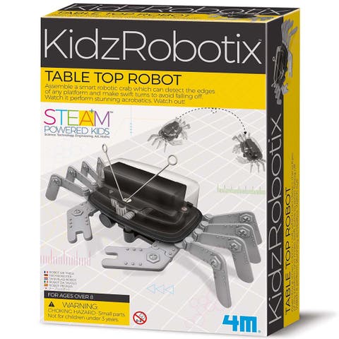 KidzRobotix Table Top Robot, DIY Build A Smart Crab Toy, Kids 8+