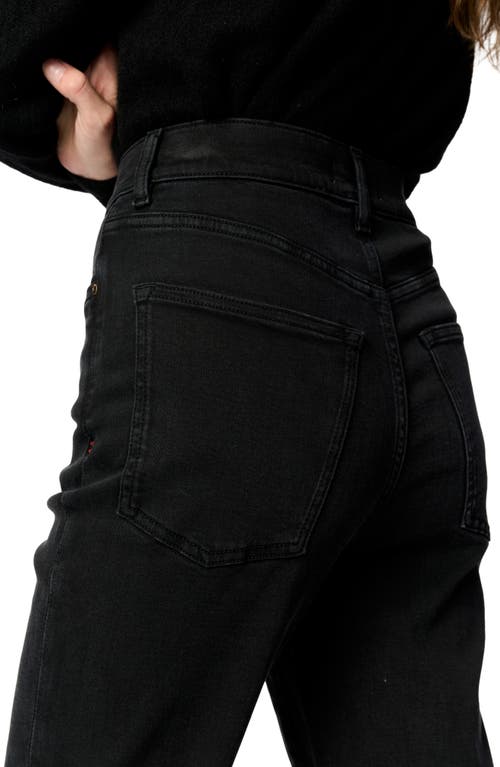 Warp & Weft Ase Stretch High Rise Straight Jean In Jet Black In Jet Black