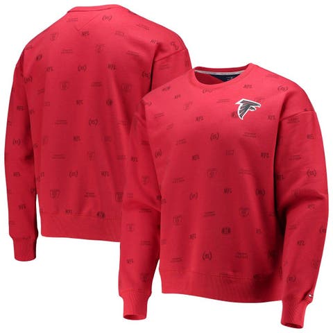 Men's Tommy Hilfiger Red Atlanta Falcons Reid Graphic Pullover Sweatshirt