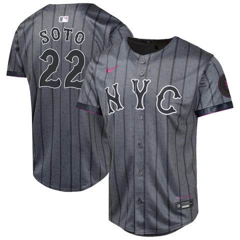 Youth Nike Juan Soto Gray New York Mets City Connect Limited Jersey