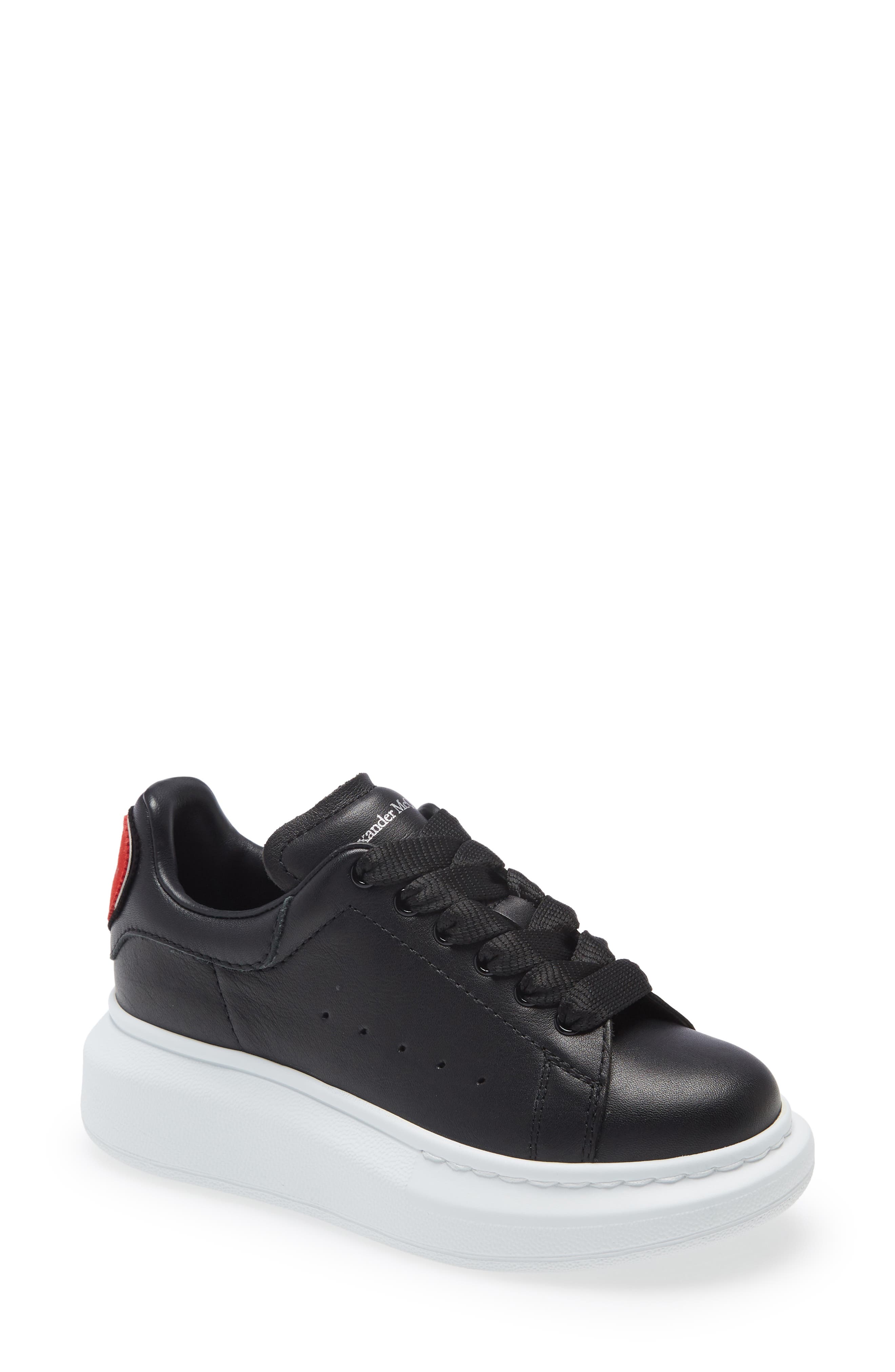 McQueen Alexander McQueen Kids' Logo Heart Platform Sneaker, Main, color, 