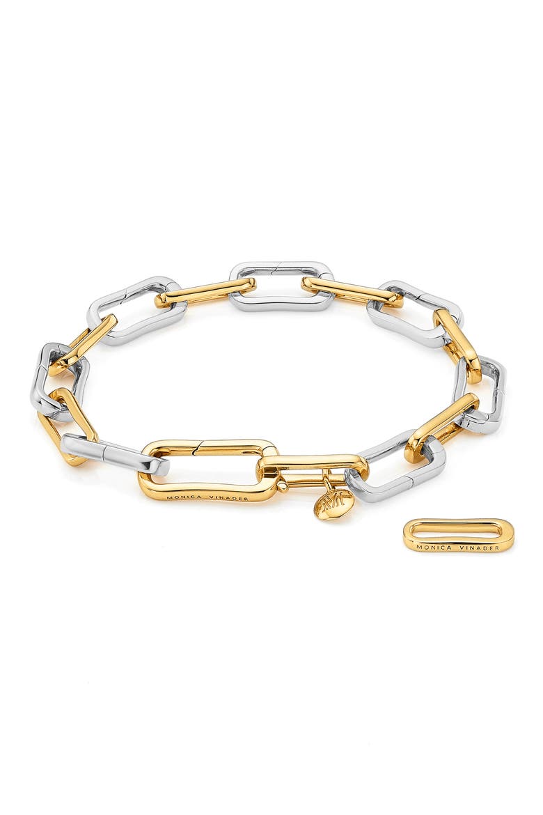 Alta Capture Chain Link Bracelet, Main, color, 18CT GOLD ON STERLING SILVER