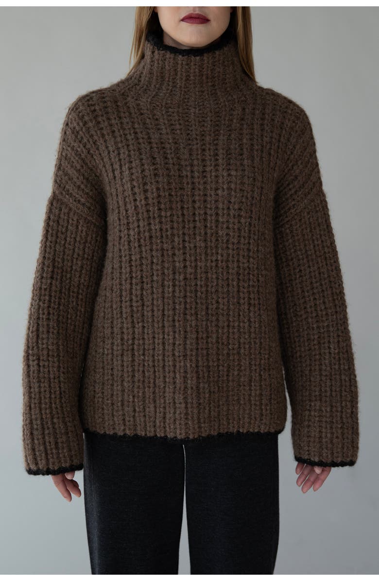 SSKEIN Sylvie Handknit Pullover, Main, color, Saddle