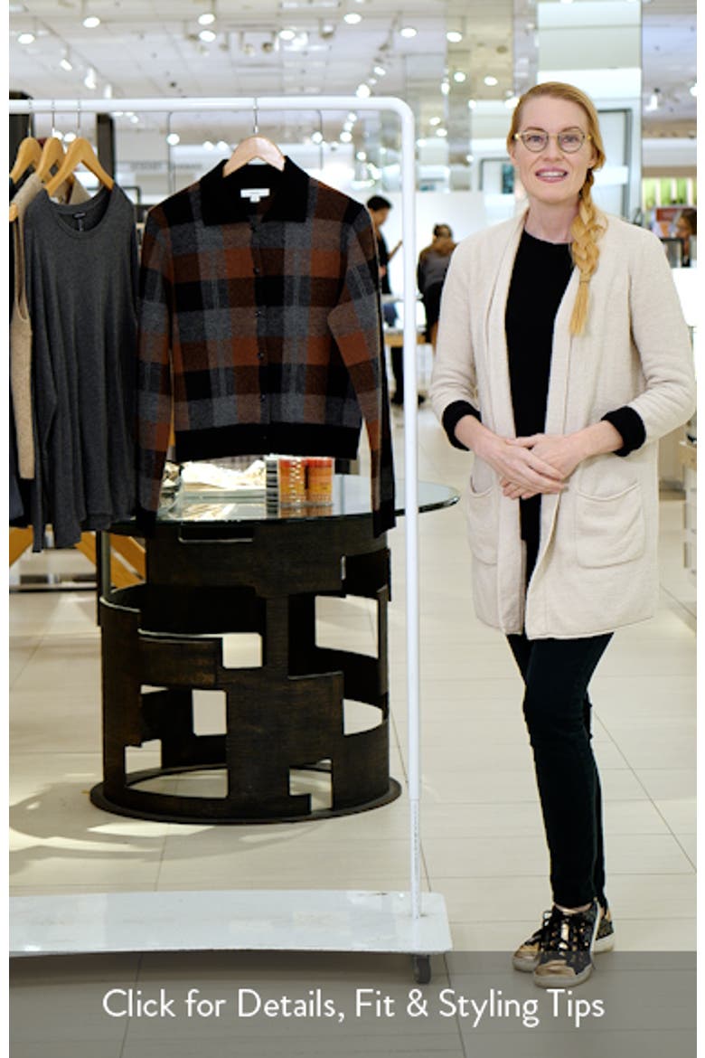 Check Plaid Cashmere Cardigan video