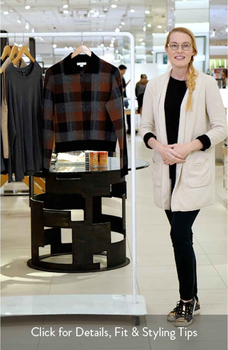 Check Plaid Cashmere Cardigan, sales video thumbnail