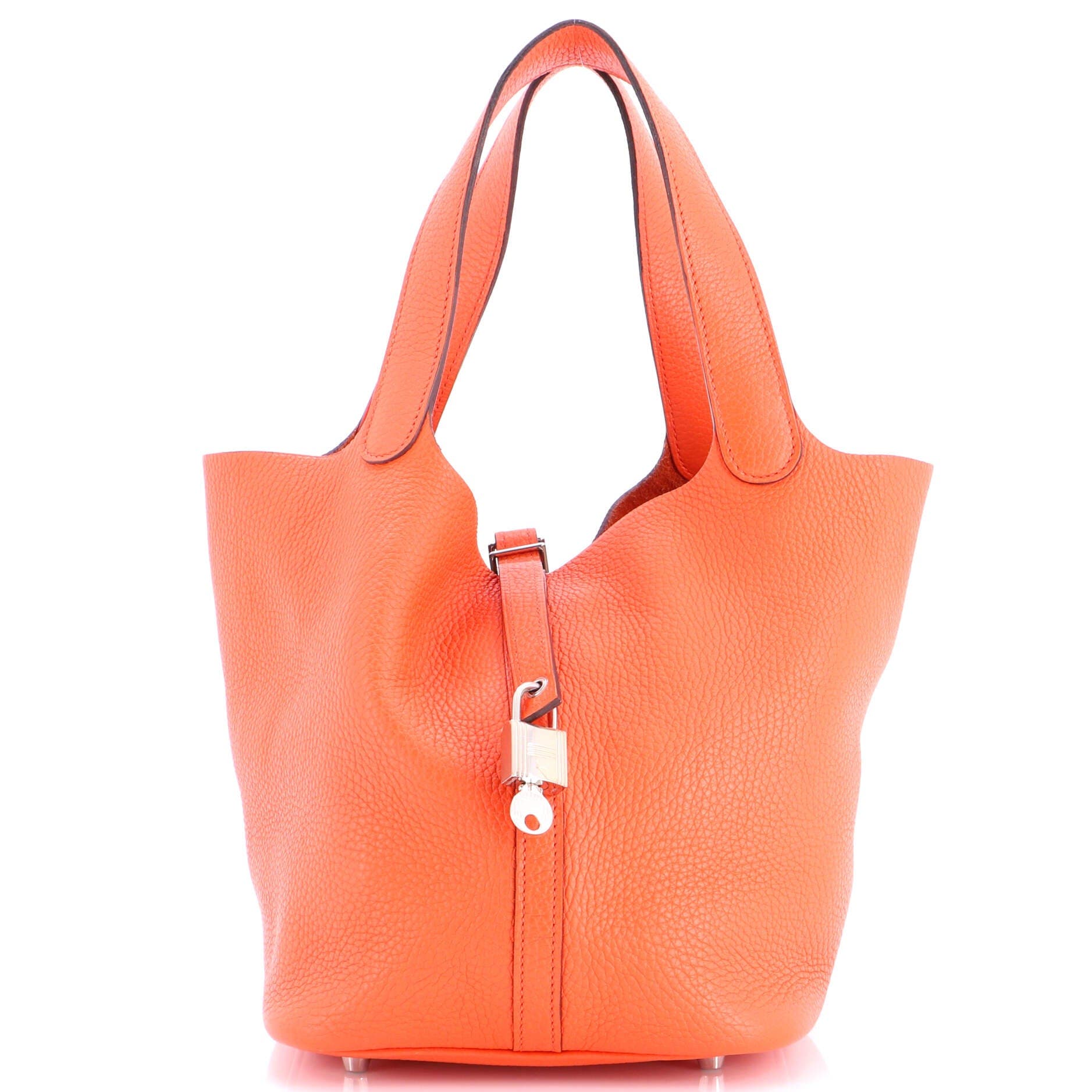 Picotin Lock Bag Clemence MM, Main, color, Orange