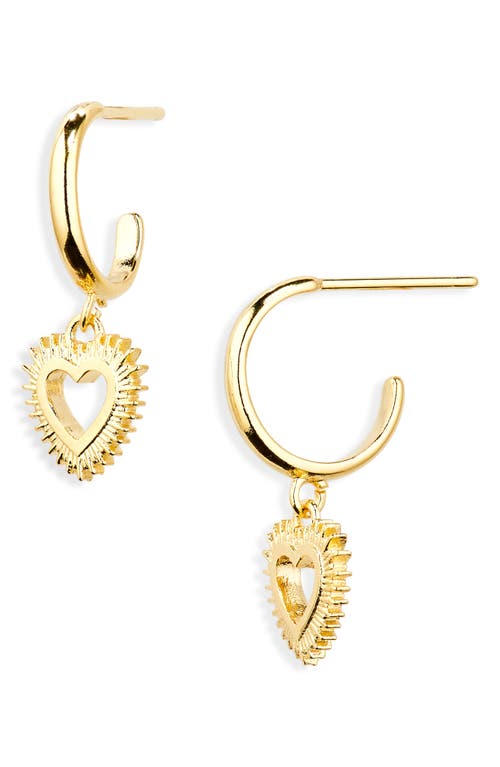 Estella Bartlett Heartburst Hoop Earrings in Gold 