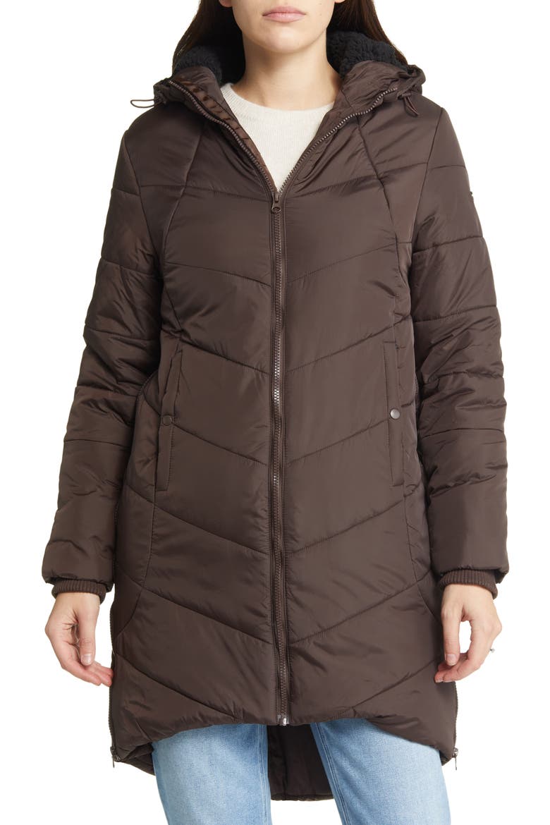 3-in-1 Maternity Puffer Jacket, Alternate, color, DARK CHOCOLATE