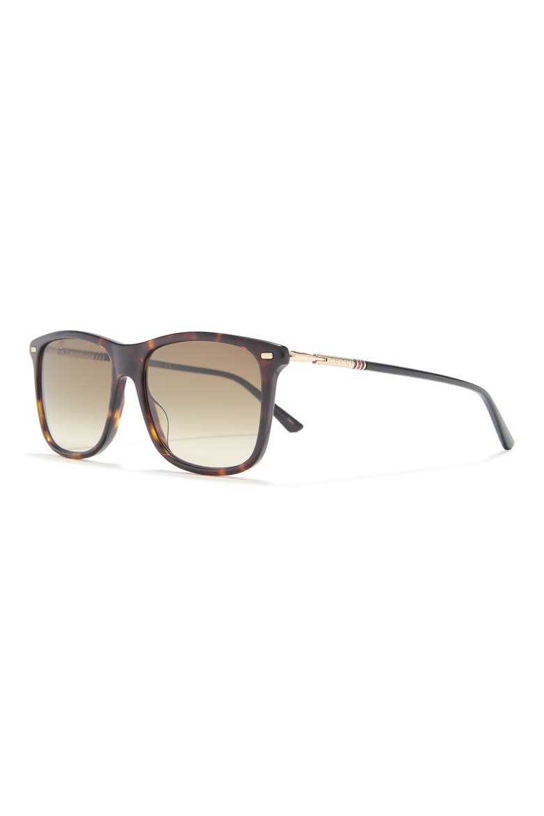 54mm Square Sunglasses, Alternate, color, HAVANA GOLD BROWN/GBN