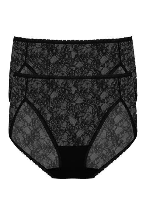 Bliss Allure Lace One Size French Cut Brief 2-Pack