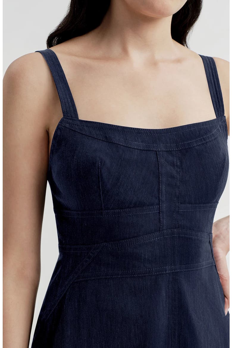 Harlow Linen Blend Dress, Alternate, color, NAVY
