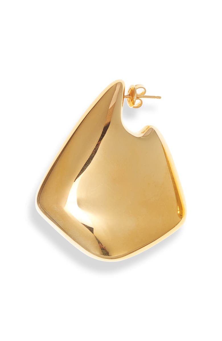 Bottega Veneta Small Vahuo Fin Earrings, Alternate, color, 8120 Yellow Gold