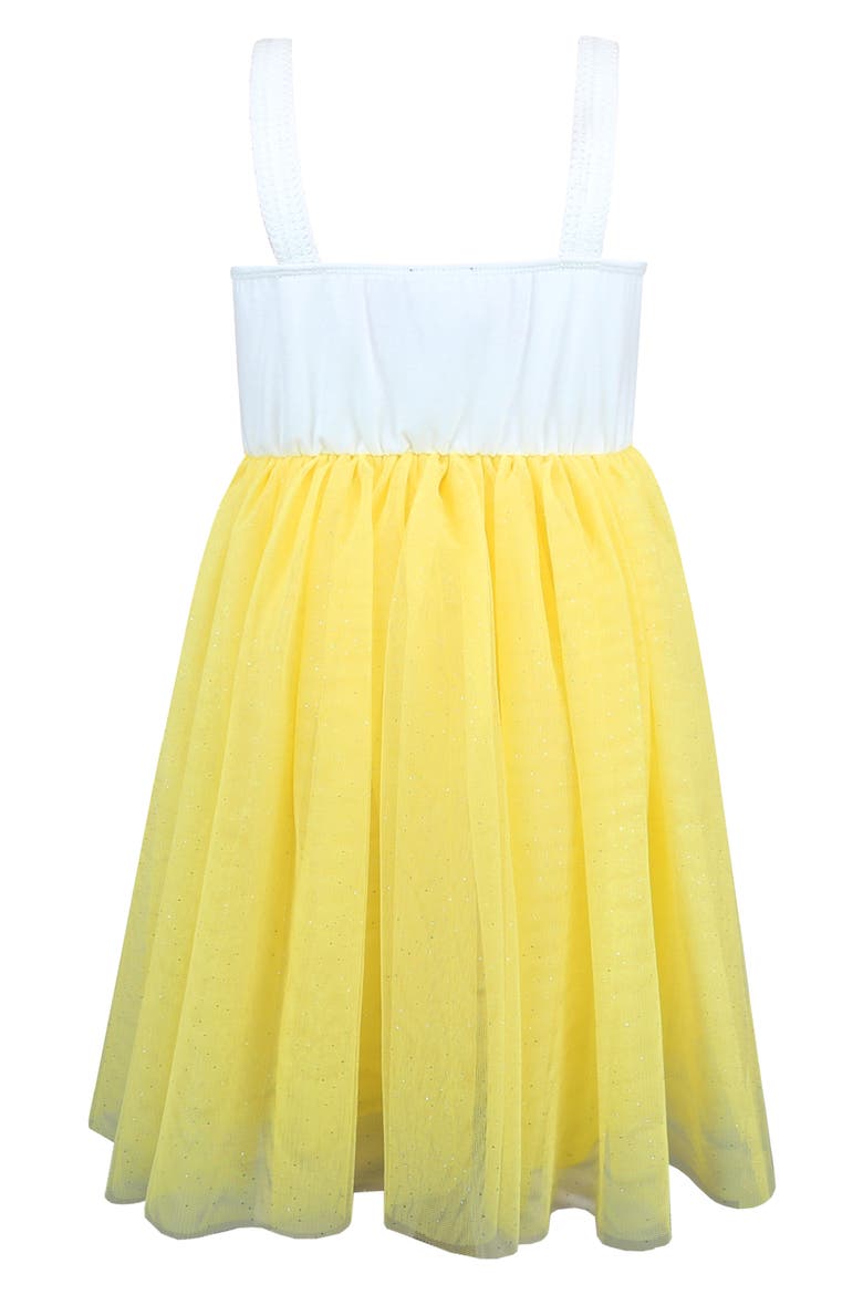 Kids' Mixed Media Dress, Alternate, color, IVORY YELLOW