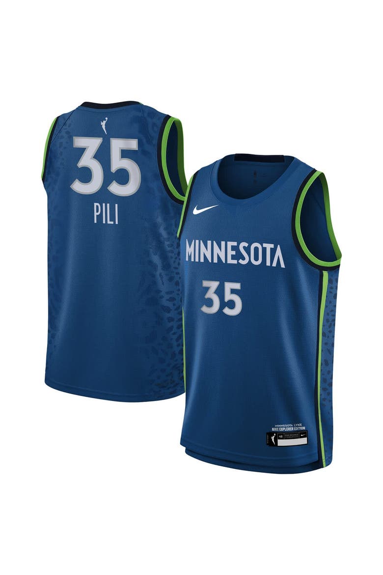 Youth Nike Alissa Pili Blue Minnesota Lynx Explorer Edition Swingman Jersey, Main, color, Blue